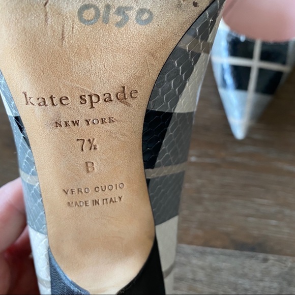 Kate Spade “Licorice too” grey plaid pump - Picture 10 of 10